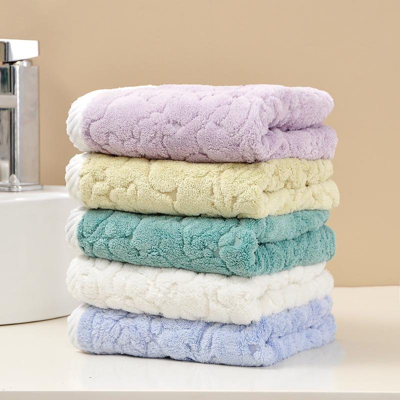 New Orchid Bag Headscarf Quick Drying Absorbent Dry Code Packet of the Released Version Headscarf Shower Cap Thickened Jacquard Coral Fleece Dry Hair