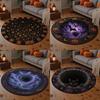 Halloween Round Non Slip Rug With Horrible Printed Design For Living Room Decor