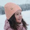 Kids Autumn Winter Knitting Hat Brimless Solid Color Thickened Fleece Lining Hat Boys Girls Hat Headwear