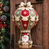 Fabric Sewing Projects for Adults Christmas Hot Air Balloon DIY Kit, 3D Felt Hanging Ornament Santa Family Craft Night Activities Snowman Reindeer