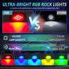RGB Auto Unterbodenbeleuchtung, Mehrfarbiges LED Unterboden Rock Light Kit, 8 Pods Akzentbeleuchtung mit Telefon-App, Fernbedienung