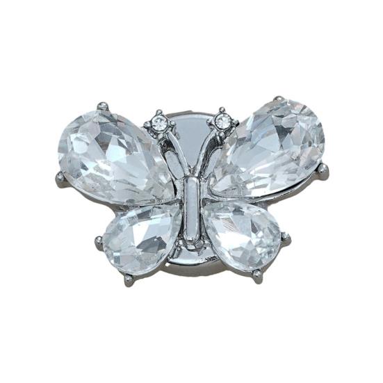 Rhinestone Button Cover Removable Clip-on Button Cover Decorative Flower Button Cover for Shirt Blazer Coat Wedding Accessories