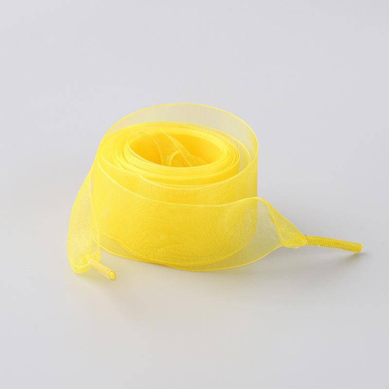 New 2.3CM Width Flat Silk Shoelace Mesh Yarn Shoelaces Sneakers Rope Shoe Laces for Shoes 100/120/140/160CM Shoes Accessories