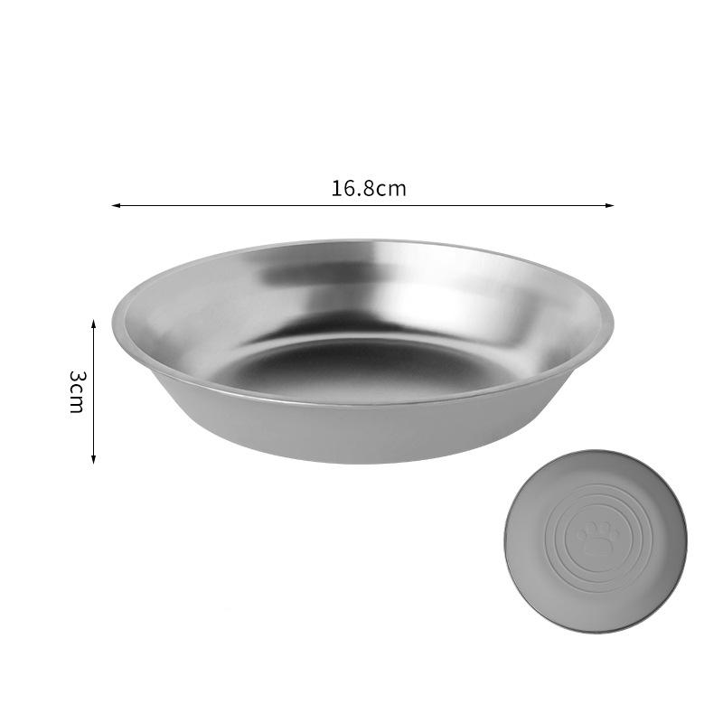 Stainless Steel Pet Bowl with Non-Slip Silicone Base, Durable Dog Cat Food Water Bowl, Multi-Color Available for Pets