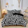 3pcs Dark Leopard Print Fashion Duvet Cover Set1Duvet Cover + 2 Pillowwases High-Definition Printed LuxuryBedding Set