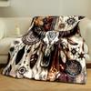 Bohemian Cow Skull Blanket bedroom Blanket for Livingroom Couch lunch break Soft throw for Friend's festival Gift