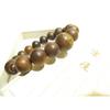 [Kyoto Power Stone] Immovable King & Seed Syllable Bracelet (Sandalwood), with Box, Brown, Medium