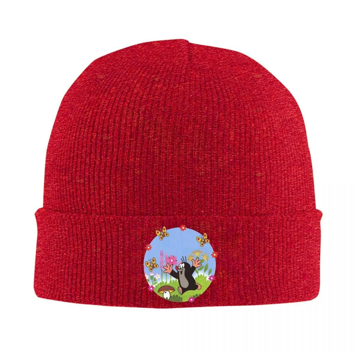 New The Little Mole Krtek Cute Knit Hat Beanie Winter Hats Warm Street Krtek Little Maulwurf Cartoon Cap For Unisex Women