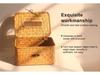 Retro Rattan Woven Tissue and Remote Holder