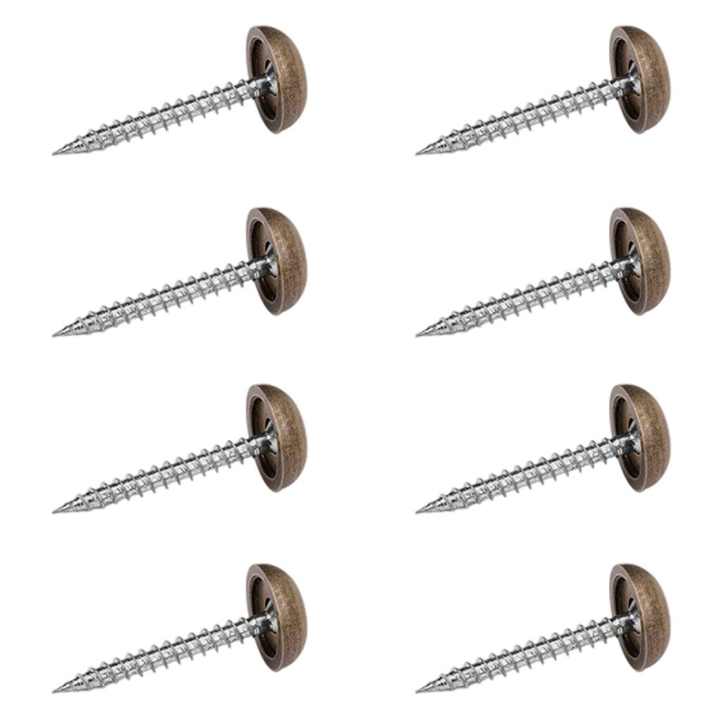 Practical Brass Mirror Screw Fasteners With Decorative Domes Caps Rustproof Hardware for Home Furnishing Projects