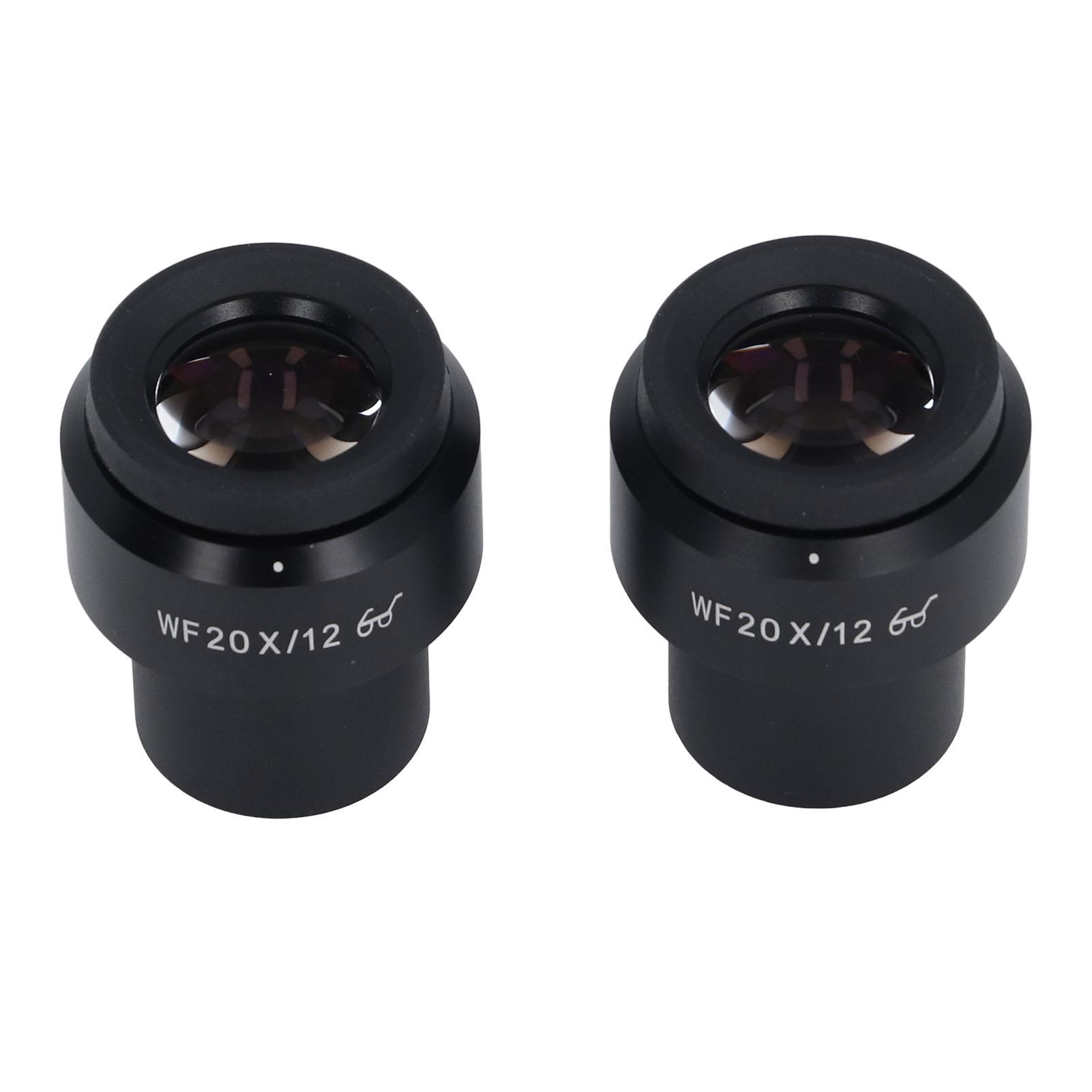 2 Pcs Microscope Eyepiece WF20X Widefield Adjustable Diopter Optical Microscope Eyepiece with 30mm Mounting Interface Aluminum alloy