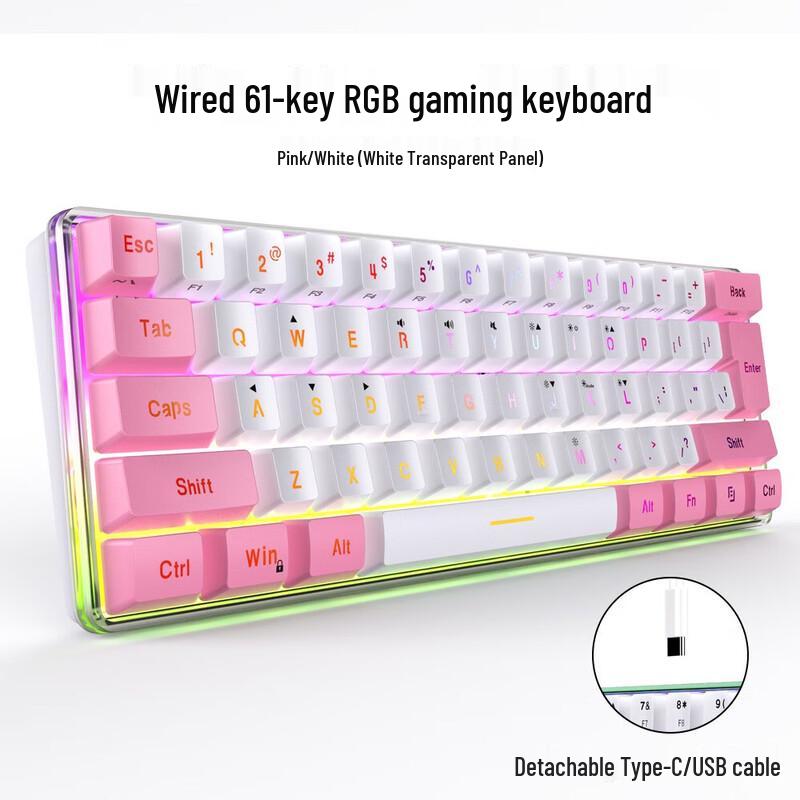 Y-FRUITFUL K401 RGB Mechanical Feel Wired Keyboard
