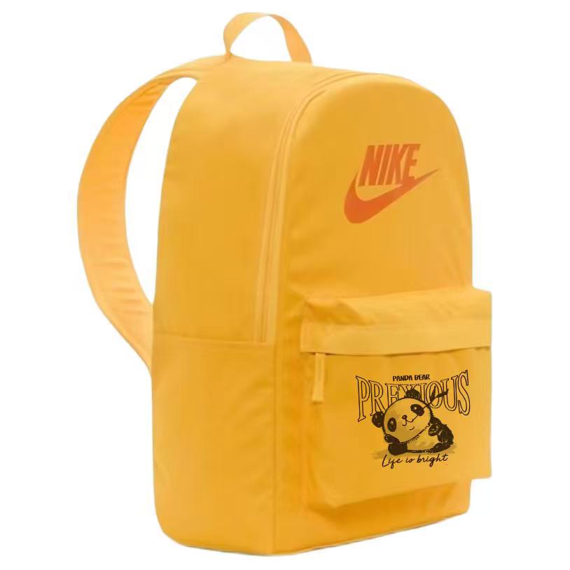 Nike Heritage Pattern Print Logo Print Sports Fabric Backpack Unisex Backpacks Hermès-Orange DC4244-845(TEAM378-MM-F2)
