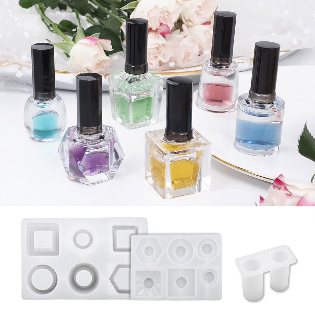 Sturdy Silicone Mould Set for UV Resin Keychains With 4 Liquids and Step By Step Guide for Shaker Effect Creation