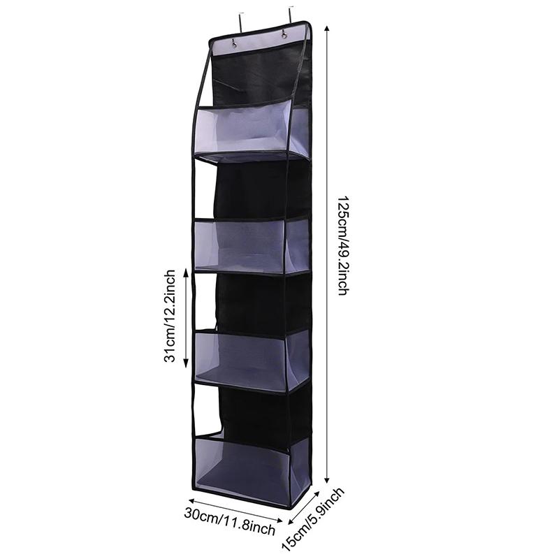4 Layer Foldable Hanging Organizers Storage Bag Snacks Toys Clothes Storage Holder For Hair Accessories Bathroom Dorm SNBD024