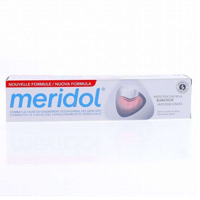 Dentifrice - Meridol - Blancheur - 75ml - Protection gencives - Antibactérien