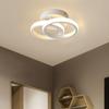 , Plafoniera a LED Lampada in metallo Pannello acrilico bianco Illuminazione Modellazione geometrica Design per la casa