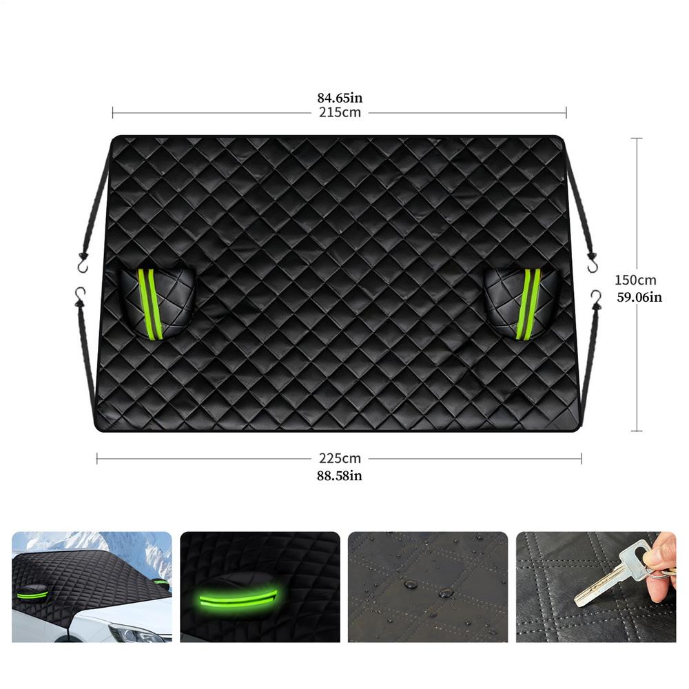 Car Windshield Snow Cover Thicked Windproof Waterproof Protection Windshield Ice Protector Cover for Sedans Outdoor Winter