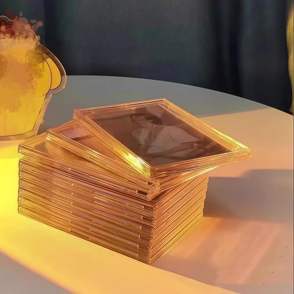 Set of 8 Clear Hard Card Cases for Trading Card Storage and Scratch and Stain Perfect for Collecting Your Own Cards Display, Resistant,