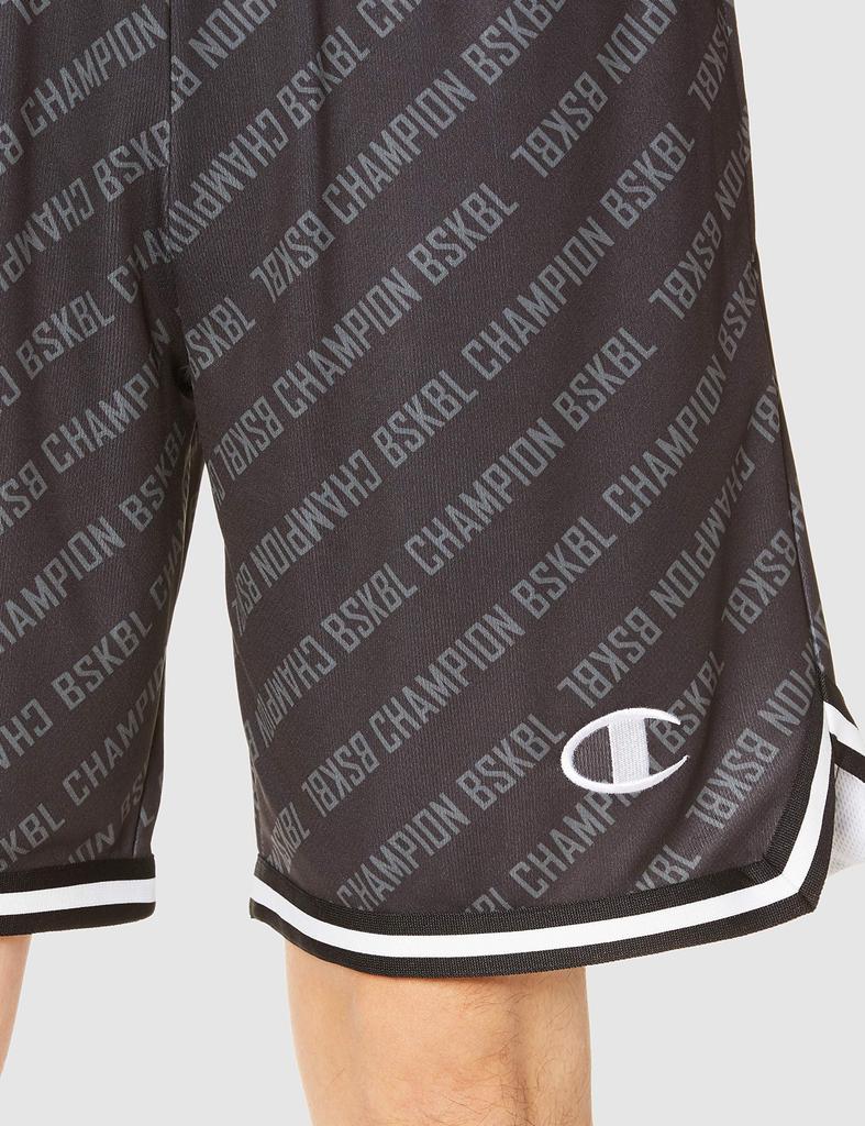 Champion CAGERS Stretch Basketball Practice Pants with Size XL C3-TB542 Men's Antibacterial, Odor-Resistant, Quick-Drying, One-Point Logo, Black,