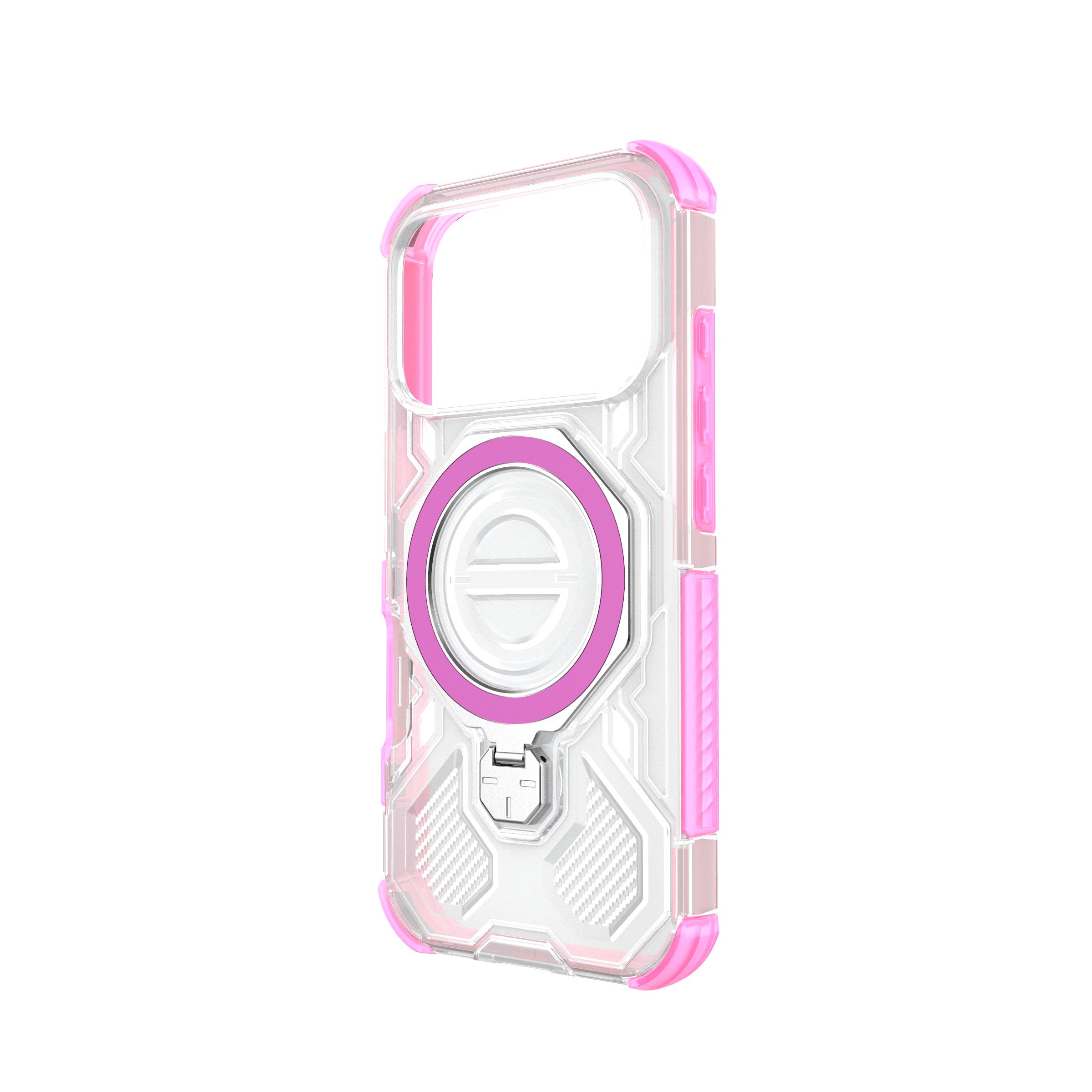 

For Mobile Phone Cases, Magnetic With Ring Kickstand Military Grade Drop Heavy Duty Rugged Bumper Non-Slip One Size розовый