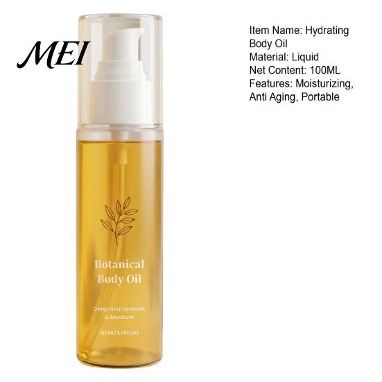Feuchtigkeitsspendendes Körperöl 100ML Botanisch für Damen Herren, Feuchtigkeitspflege für faltige Haut Pflanzenölbasiert, Anti-Aging-Behandlung Alle Hauttypen Natürlich
