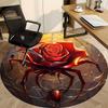 1PC Rose Spider Office Round Area Rug, Indoor Mat Suitable For Office, Under Office Chairs Bedroom Living Room Home Decor, Room DecoT1223082