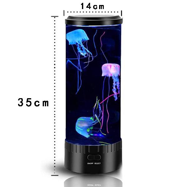 Creative Medium-Sized LED Jellyfish Mood Light - USB Powered, Color-Changing Cylindrical Lamp