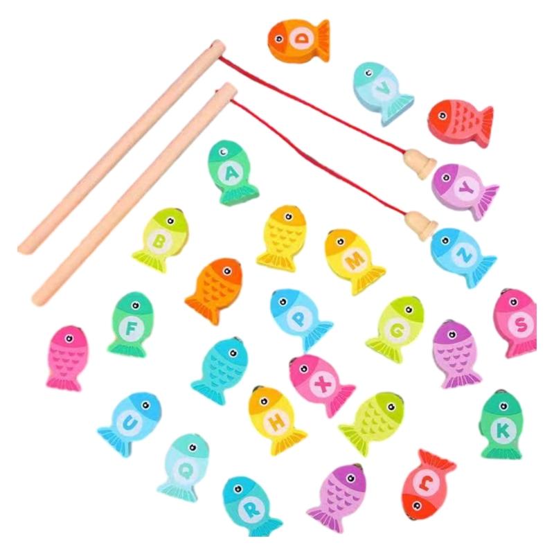 Magnetisches Angelspielzeug für Kinder Holz-Puzzle-Brettspielspielzeug Lernspielzeug Eltern-Kind-Handgeschicklichkeits-Aktivitätsspielzeug