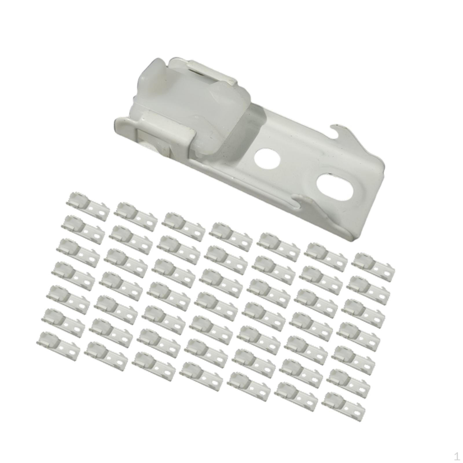 50 шт. настенных кронштейнов для крепления карниза для штор, прочные потолочные кронштейны для крепления, White