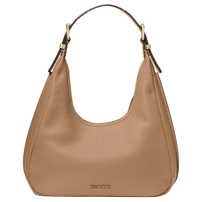 MICHAEL KORS Nolita logo adjustable shoulder strap leather hobo shoulder bag small women s brown коричневый