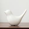 Ceramic Abstract Black Bird Statue Sculpture White Golden Bird Figurine Modern Home Office Living Room Tabletop