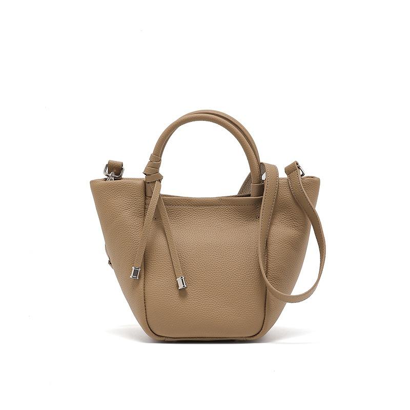 First Layer Rindsleder Umhängetasche Damentasche Foreign Style Korb Korb Bucket Bag Crossbody Bag