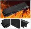 Set of 4 Burner Covers for Gas Grill, Stainless Steel, Aromatizer, 37.1x10.8cm