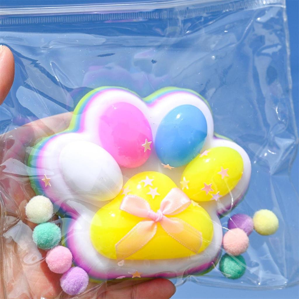 Children Mini Cat Claw Squishy Fidget S Soft Cute Cat Paw Slow Rebound Pinch Decompression For Adults Christmas Gift