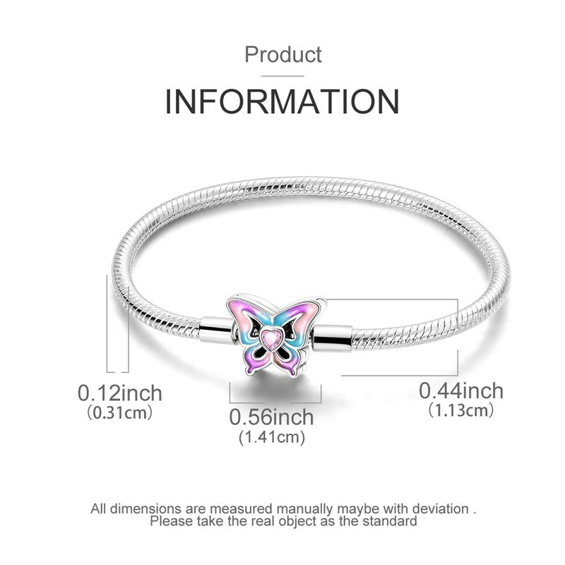 Bracelet 925 Silver Bracelet 17-20CM Love Heart Zircon Original Bracelets Fit Charms Bracelets Jewelry Gifts