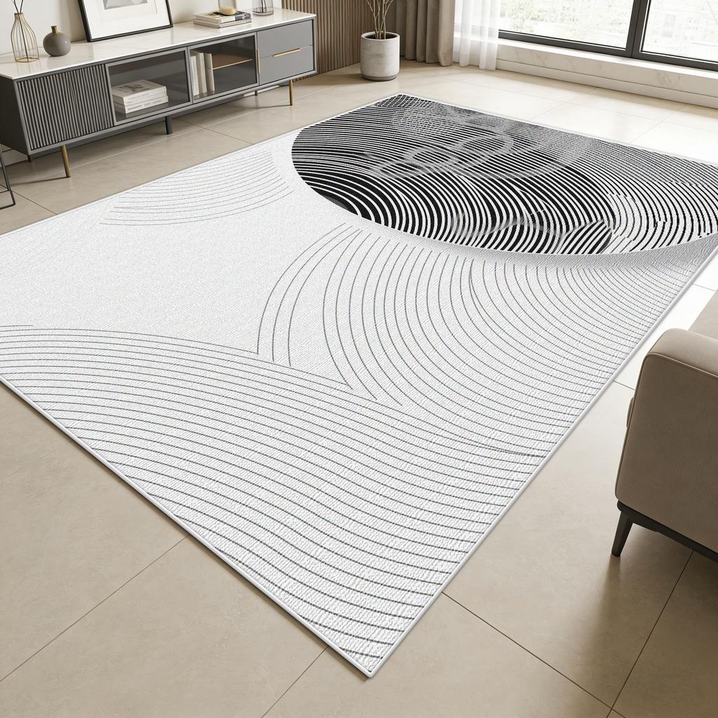 Nordic Minimalism Decoration Large Living Room Carpets Irregular Striped Design Washable Soft Rug Bedroom Sofa Area Floor Mat