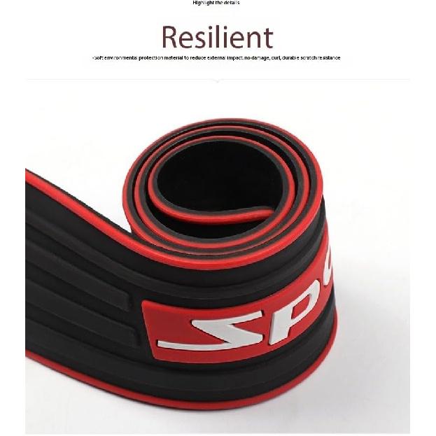 Car Rear Bumper Protector Guard for Jaguar F-PACE,Rubber Trunk Door Entry Guards with Strong Adhesive Anti Scratch Exterior Accessories,A