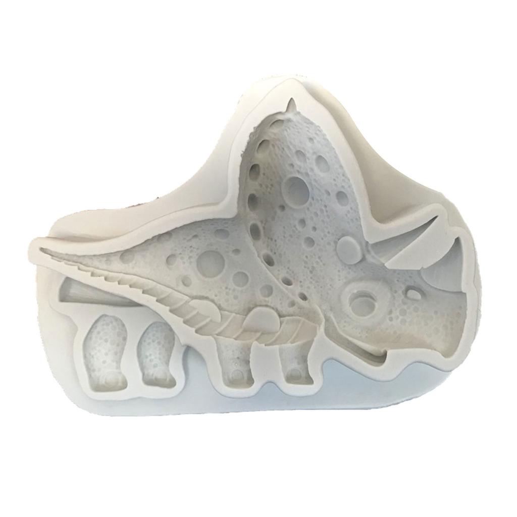 DIY Dinosaur Silicone Molds Triceratops Shape Fondant Mold Biscuit Cookie Baking Mold Chocolate Decor Handmade Mold