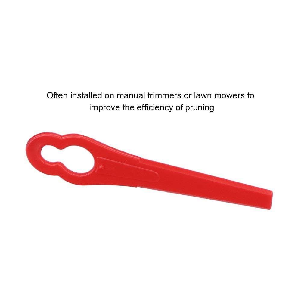 100pcs Durable Plastic Plastic Cutter Blades Nylon Replacement Lawn Mower Cutting Tool Green/Red Grass Trimmer Blade Lawn Mower