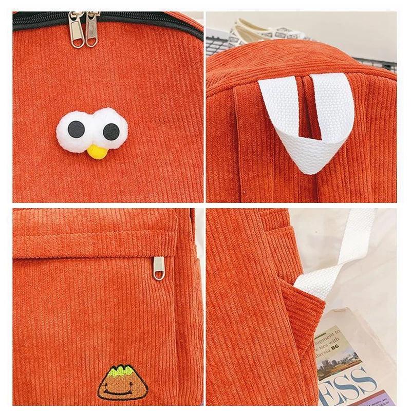 Lekki plecak do szkoły, dla uczniów szkół średnich, na ramionach, sztruksowy, szkolny, klasyczny, codzienny plecak na podróż, dla mężczyzn i kobiet