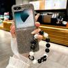 Tide Brand Glitter Is Suitable for Galaxy Samsung Zflip7 Mobile Phone Case Zflip5 Folding Screen Lanyard Anti-drop Protective Case