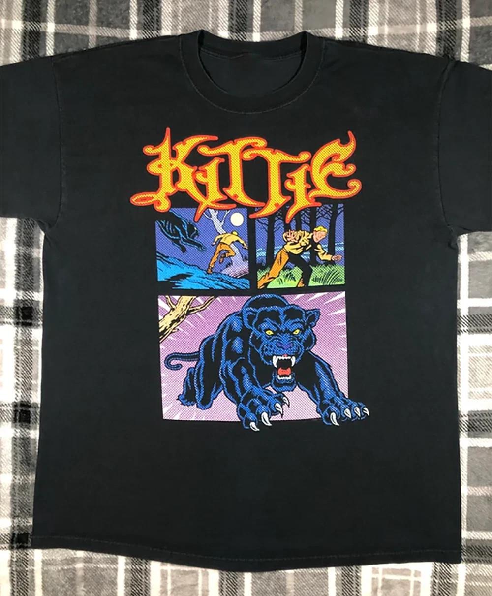 VTG Kittie Band Music Tour Band Heavy Cotton Black All Size T Shirt AG819 S разноцветный