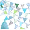 Triangle Bunting Flags 12M/40Ft Reusable Easy to Hang Banner for Wedding Birthday Bachelorette Party Decor