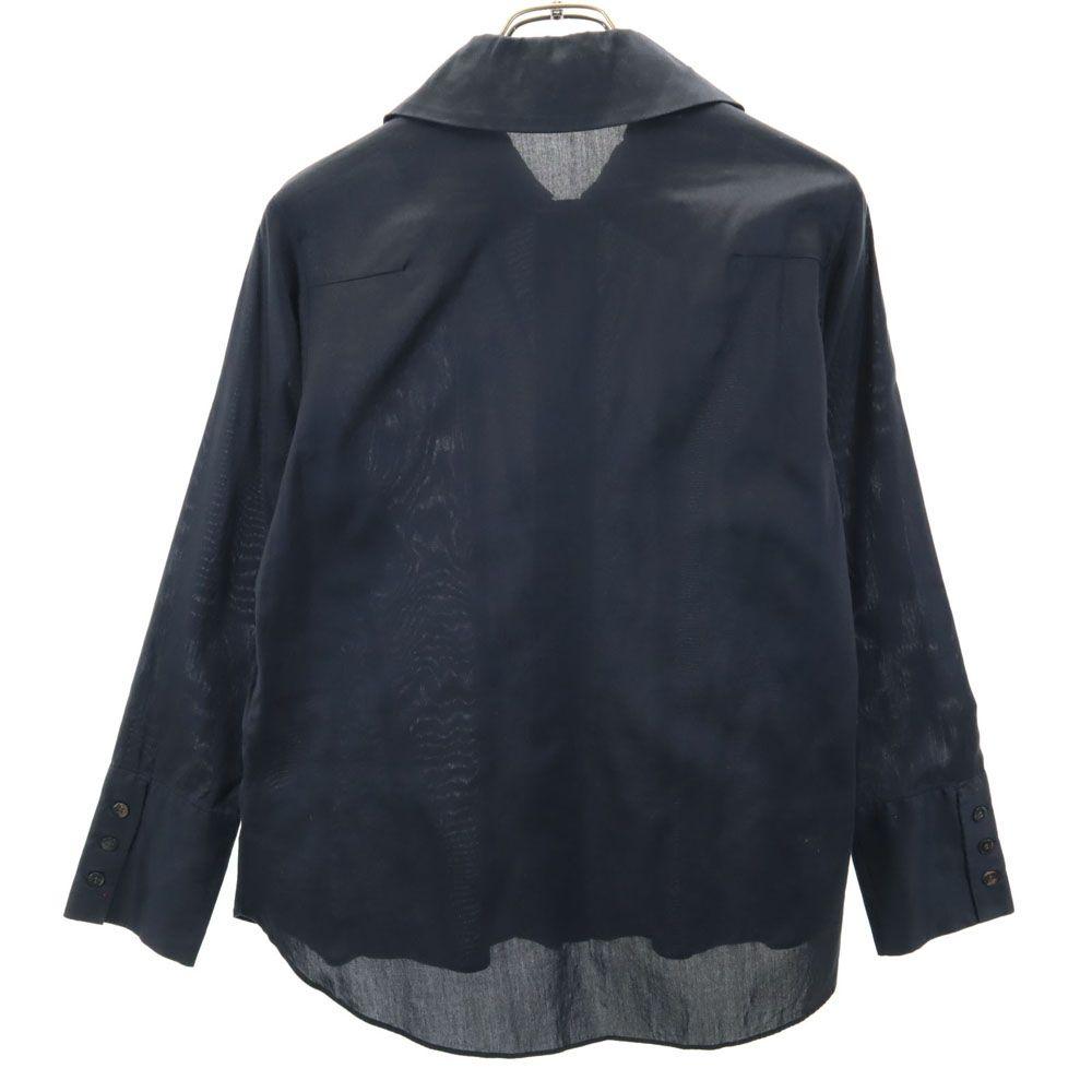 Y's for living made in Japan Long sleeve blouse Navy shirt Women Used