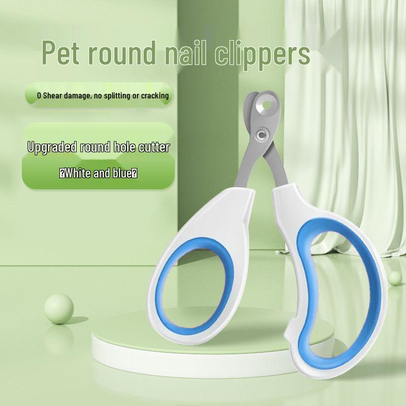 Stainless Steel Pet Nail Clippers for Cats - Small, Round Hole Design