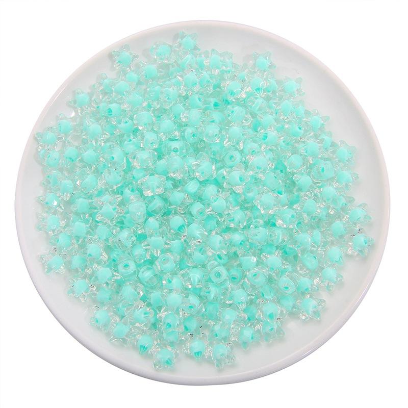 Lot de 80 perles créatives en acrylique, couleur bonbon, pour la fabrication de bijoux, forme étoile, 11 mm, perles en vrac populaires