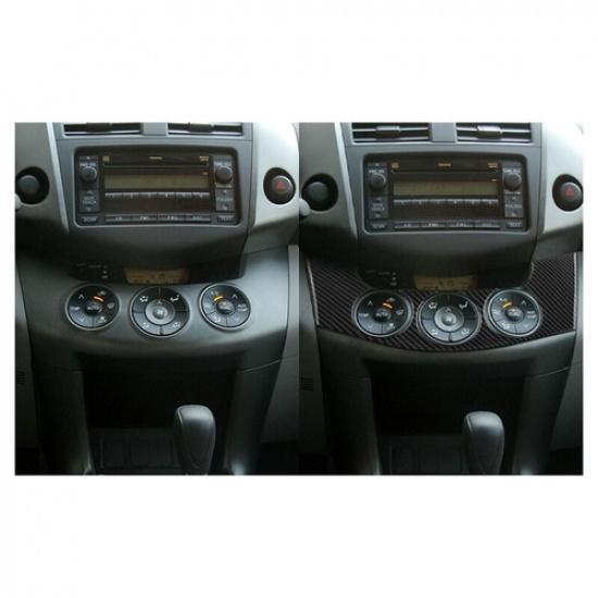 For Toyota RAV4 2006-2012 Carbon Fiber Central Console Switch Button Cover Trim