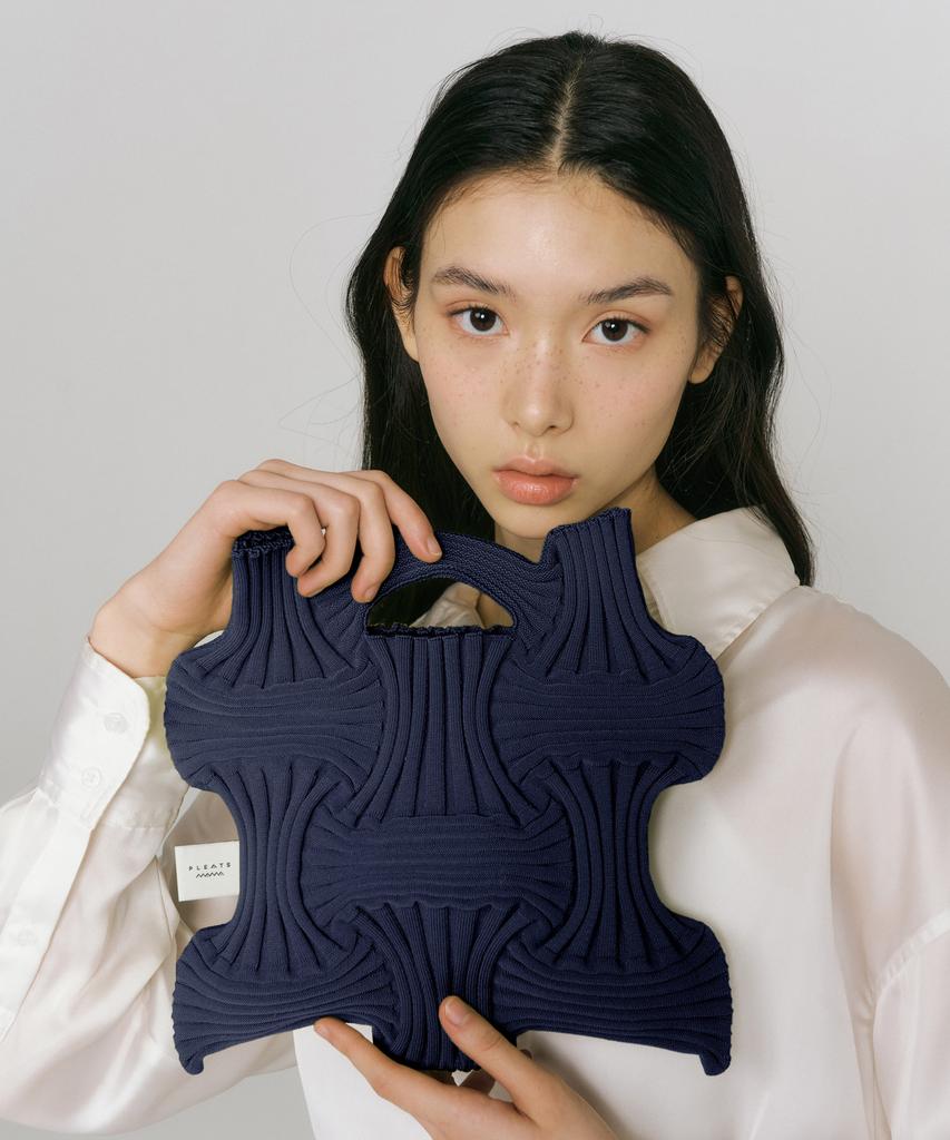 Pleatsmama New Bow Bag Navy