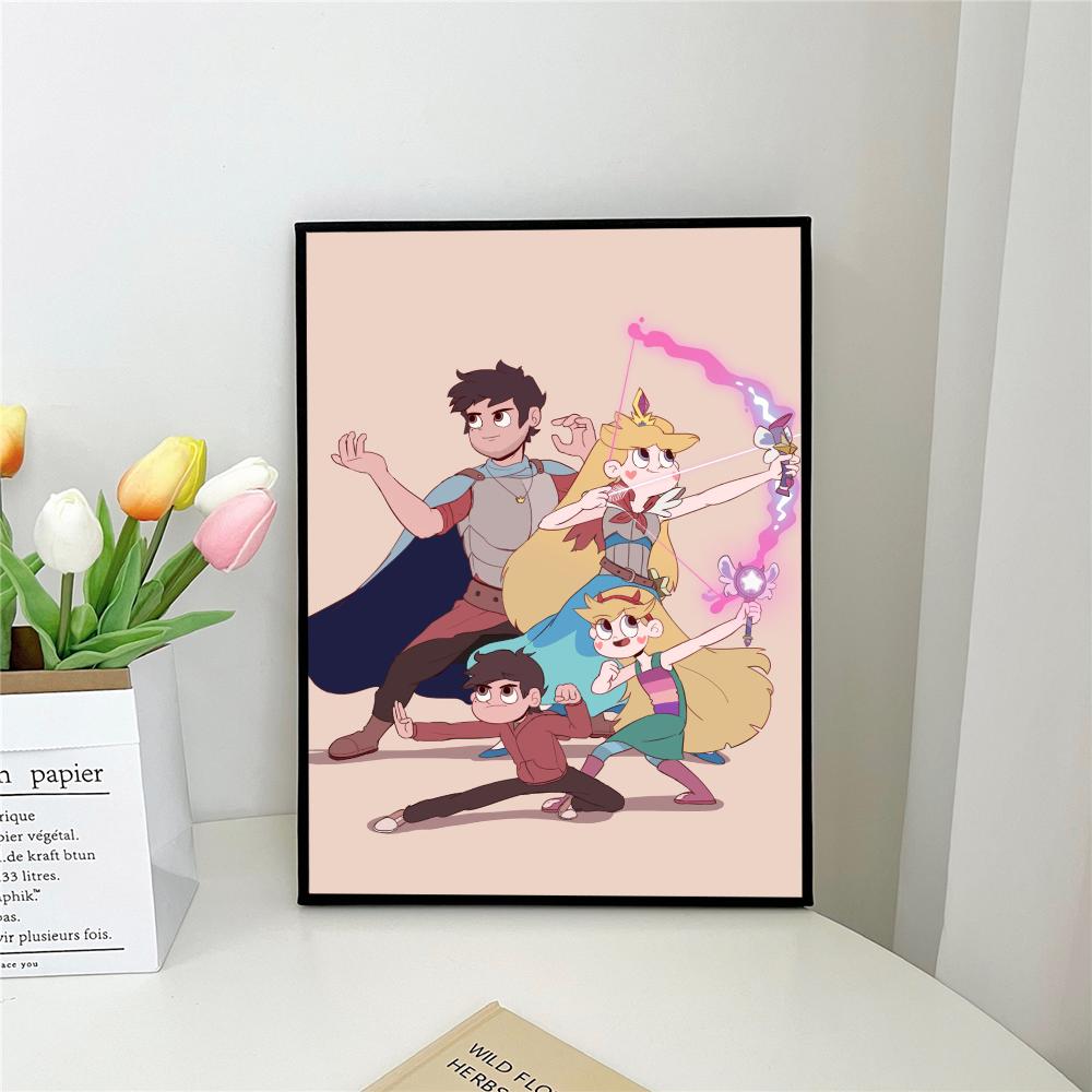 

1 шт. Звезды против Сил Зла самоклеящийся художественный постер водонепроницаемая бумажная наклейка декор для стен кофейни бара 21cm×30cm NoFrame